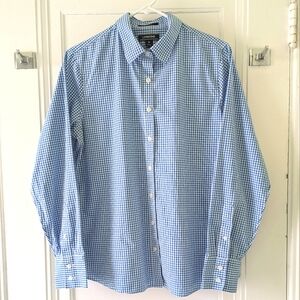 Lands' End No Iron Supima Gingham Button-up Shirt